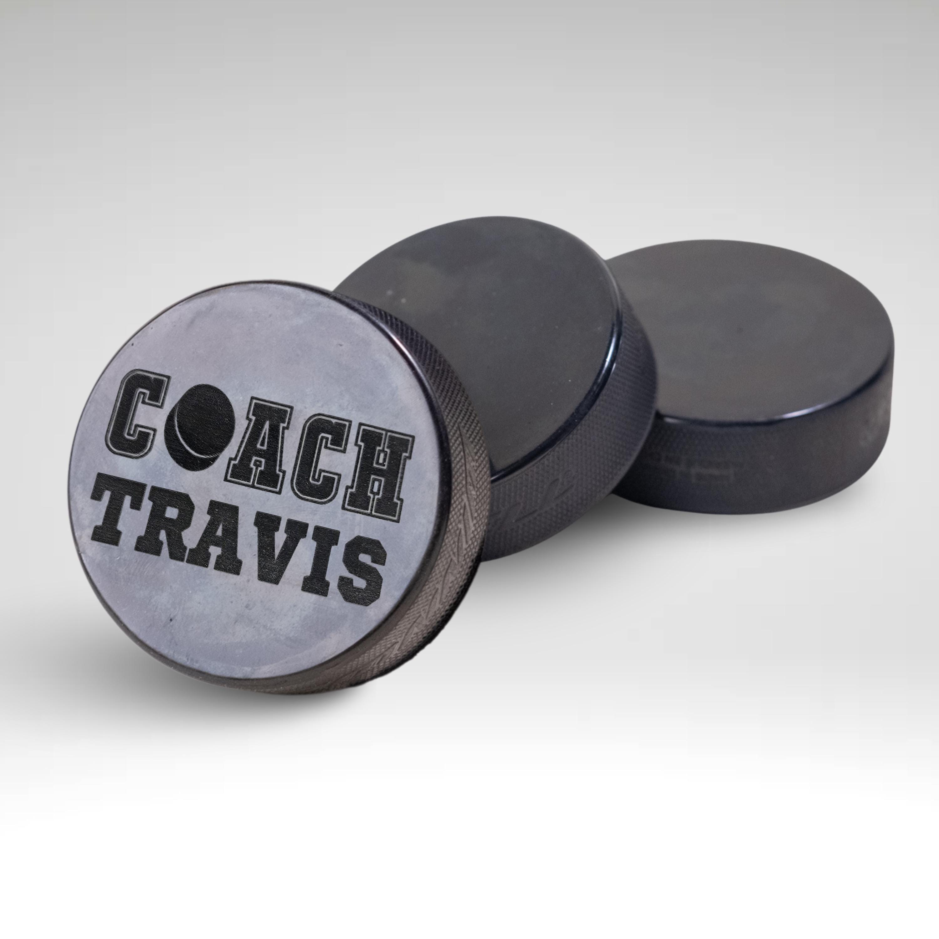 Custom Logo Hockey Pucks Bulk • Engraved Corporate Gifts • Sales ...