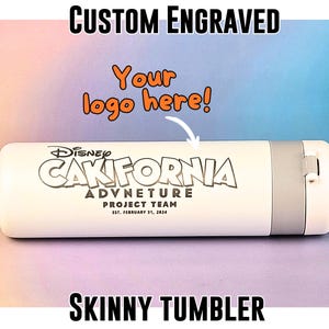 Corporate Gift, Custom Tumbler, Christmas Gift, Personalized Skinny Travel Cup, Insulated Spill Proof Mug, Employee Recognition Present
