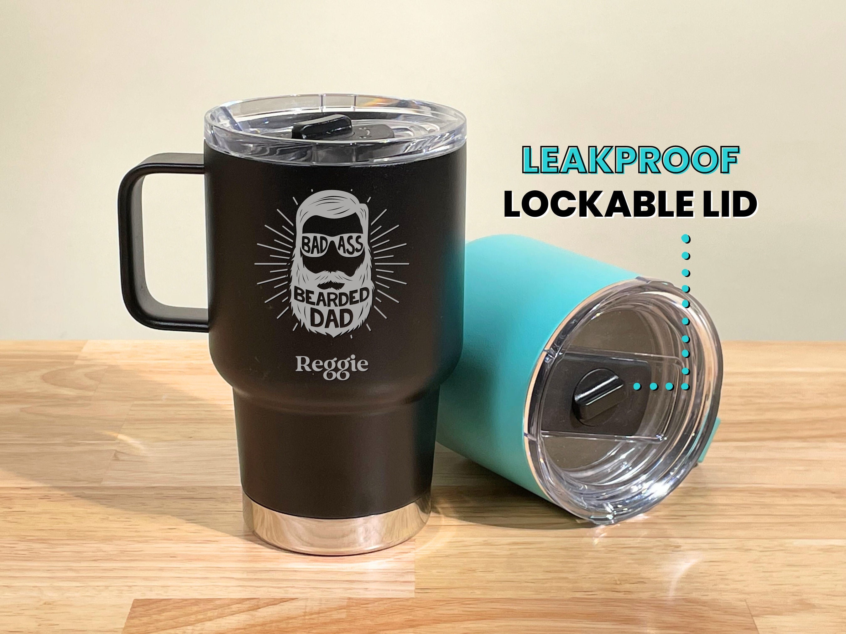 Insulated 20oz Travel Mug with Handle — Raleigh Laser Engraving