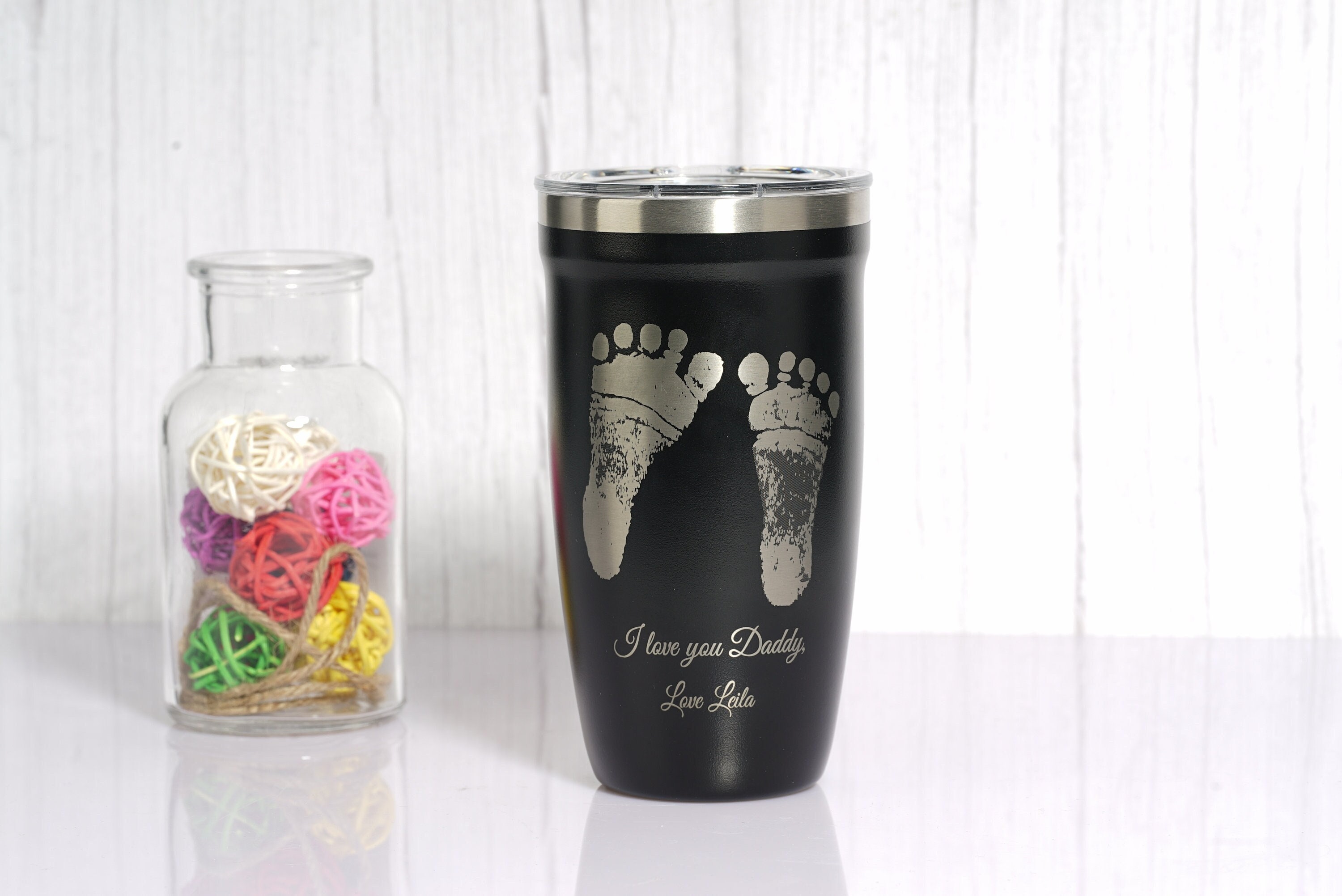 Spill Proof Tumbler, Personalized Travel Tumbler 16oz, Father's