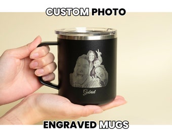 Custom Photo Mug for Dad • Personalized Coffee Mug • Dad Gifts • Fathers Day Gift • Real Photo Engraving • Gifts for Him • H12 H18