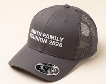 Family Reunion Hats, Custom Embroidered Family Name Trucker Cap, Family Reunion 2026, Matching Family Hats, Personalized Group Hat