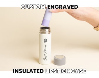 Custom Engraved Lipstick Case for Mom | Best Mom Engraving | Meltproof Insulated Chapstick Case | Gifts for Mom | Mothers Day Gift | M1