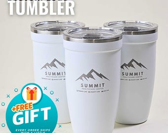 Corporate Gift, Custom Logo Tumbler, Personalized Travel Drinkware, Employee Appreciation