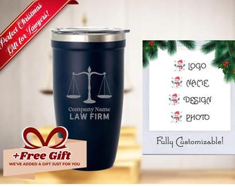 Lawyer Gift Personalized Tumbler, Engraved Travel Mug, Law Firm