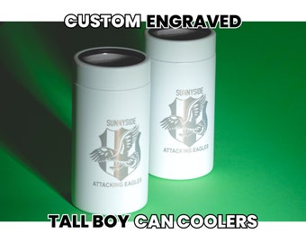 Sports Team Can Coolers • Gifts for Coach • Hockey Team Logo • Custom Sports Logo Engraving • Gifts for Him • Softball Coach • L16