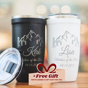 Personalized Wedding Tumblers Custom, Outdoor Wedding Favor Gift, Bridesmaid Present Anniversary Keepsake, Engraved Cups 16oz P16