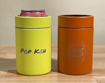 Custom Tumbler | Photo Engraved Tumbler | Beer Bottle Holder | Insulated Can Cooler | Gift for Dad | Gift for Grandpa • L12 PM