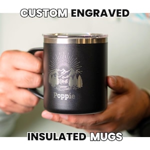 Grandpa Engraved Mug, Custom Name Mug, Personalized Gift, Holiday Present, Durable Ceramic, Unique Keepsake • H12