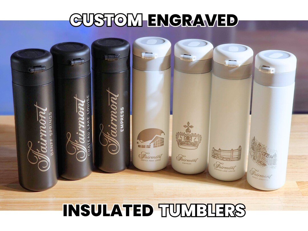 Logo Branded Tumbler Custom Engraved Travel Mug Etsy