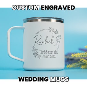 Personalized Wedding Coffee Mug Gifts for Bridesmaids Bachelorette Party Favors Maid of Honor Gifts Mother of the Bride H18 image 1