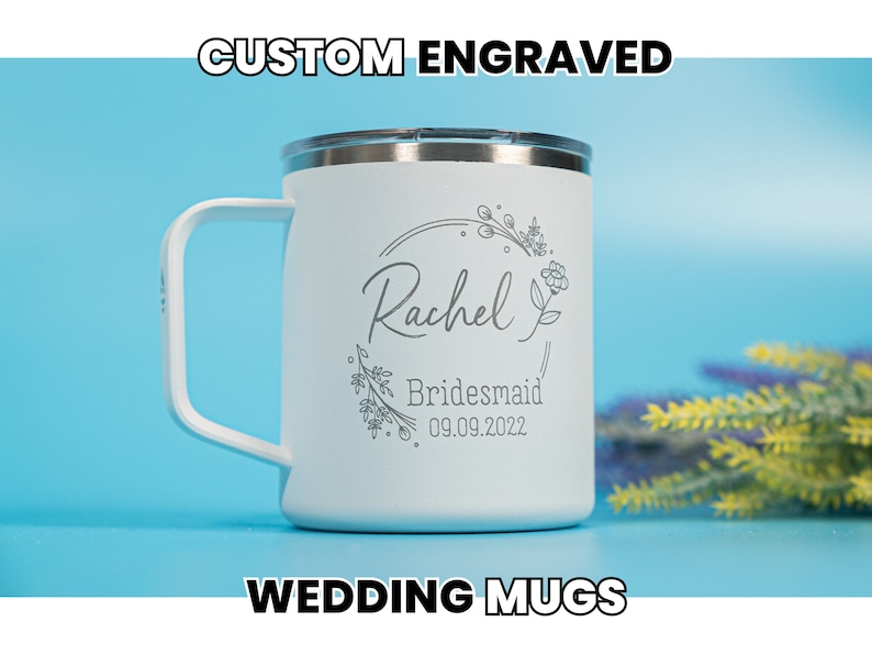 Personalized Wedding Coffee Mug Gifts for Bridesmaids Bachelorette Party Favors Maid of Honor Gifts Mother of the Bride H18 image 1