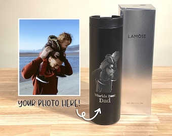 Cadeau pour lui - Mug de voyage photo personnalisé, verre gravé personnalisé, cadeau petit ami, cadeau mari