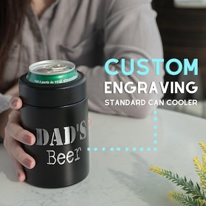 Custom Can Tumbler Sleeve, Engraved Beer Cooler, Dad Gift, Insulated Drink Holder, Retirement Present, Durable Beverage Carrier L12