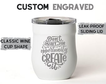 Vaso de vino para regalo de jubilación, taza de acero inoxidable con aislamiento grabado, regalo personalizado