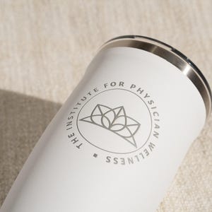 Logo Engraved Vacuum Tumbler, Custom Brand Merch, Employee Reward Idea, BPA Free Travel Cup, Insulated 16oz Cup, Business Gift, P16