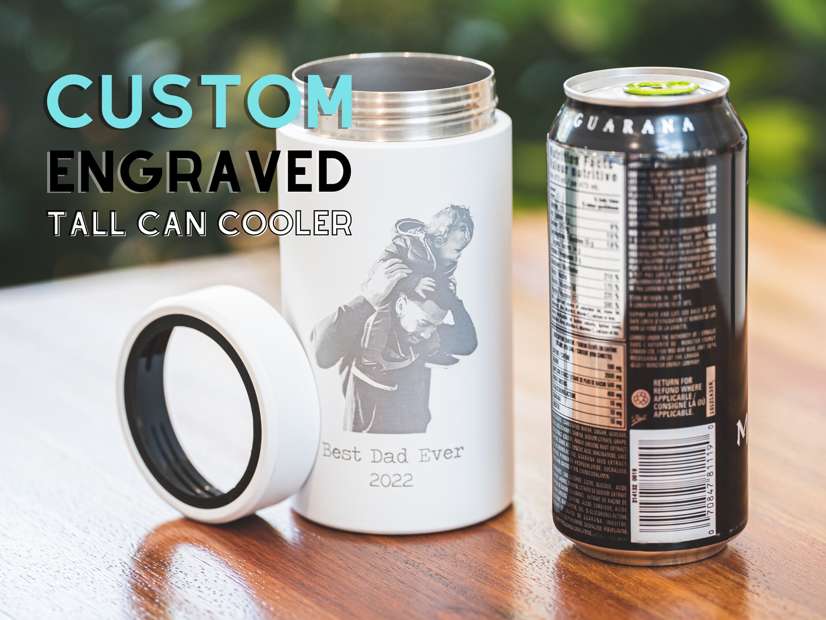 Custom Engraved Tall Can Cooler Personalized 16 Oz Can Cooler Can Tumbler  for Men Custom Photo Engraved Tumbler L16 