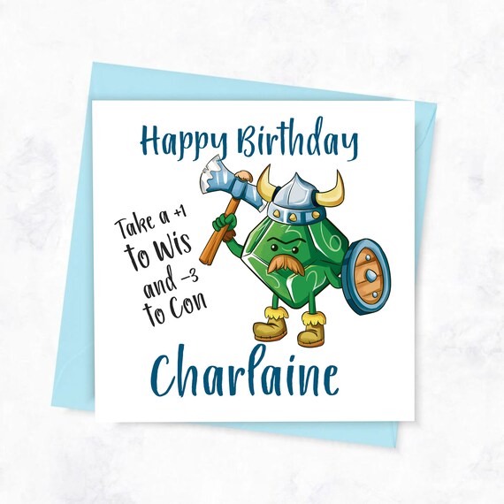 D&amp;D Birthday Card Dnd Birthday Card Dungeons and Dragons - Etsy Finland