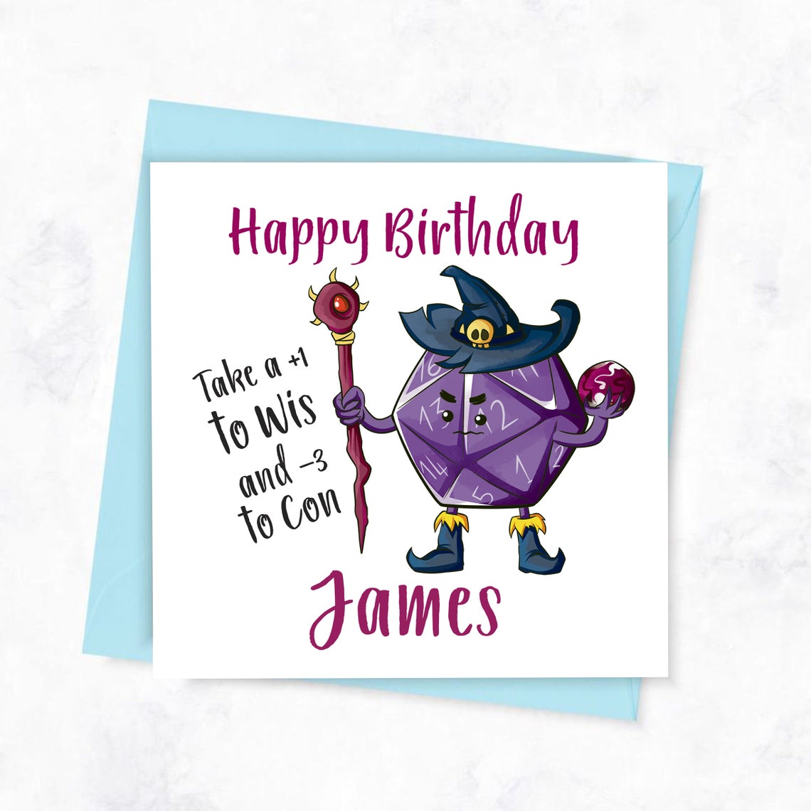 D&amp;D Birthday Card Dnd Birthday Card Dungeons and Dragons | Etsy