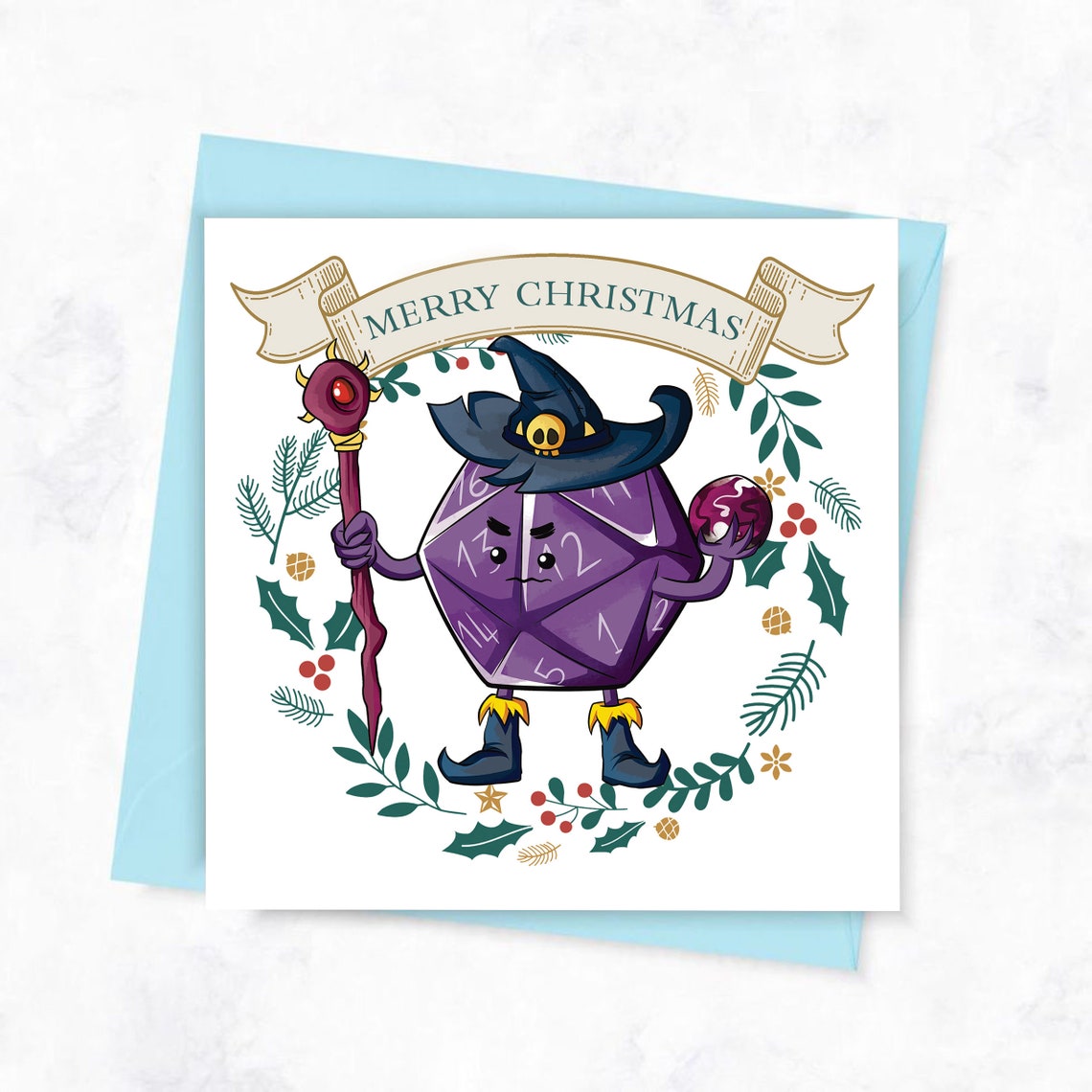 Pack of 5 Dnd Christmas Cards Dungeons and Dragons Christmas - Etsy