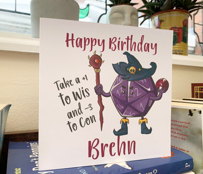 D&amp;D Birthday Card Dnd Birthday Card Dungeons and Dragons - Etsy Ireland