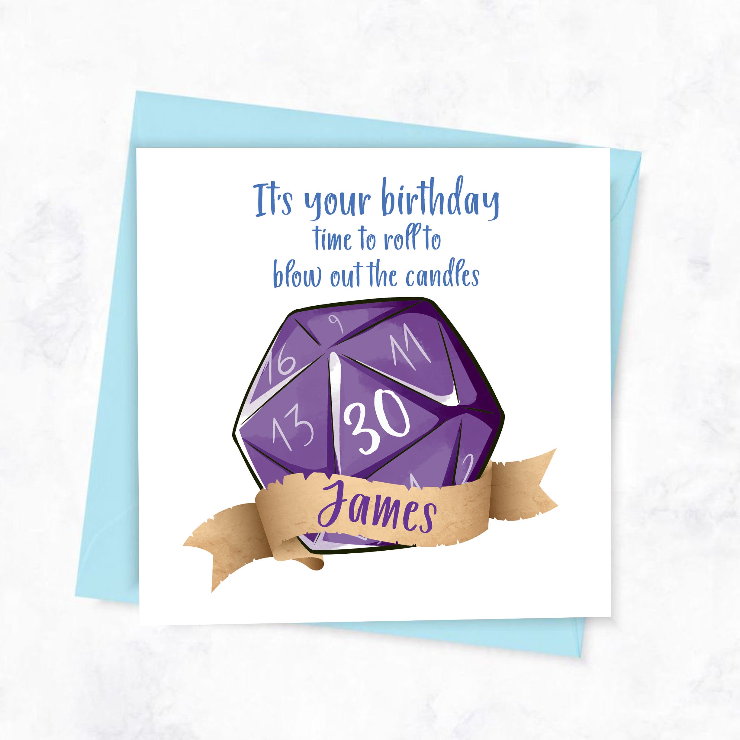 30th Birthday D&amp;D Tarjeta de cumpleaños personalizada DnD | Etsy