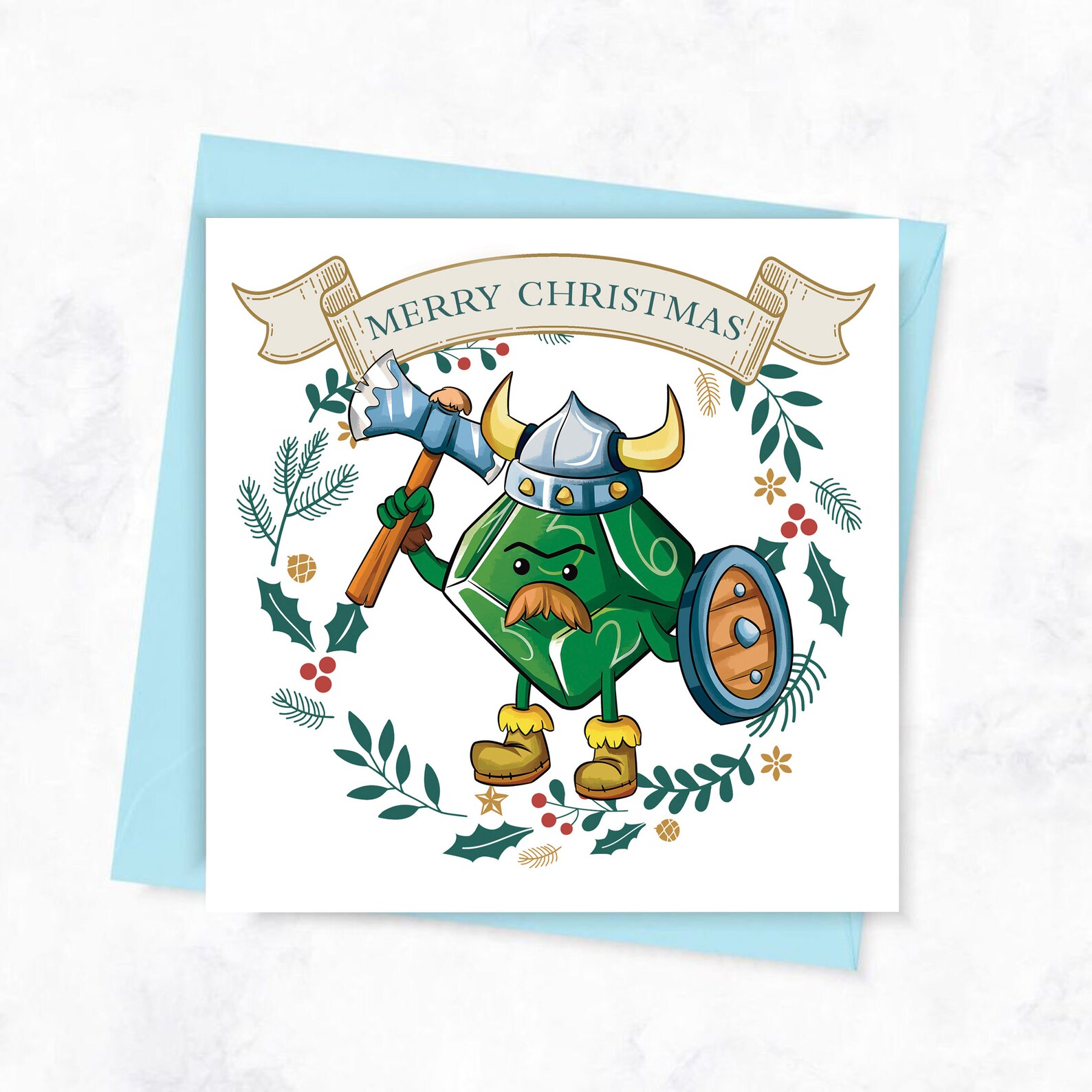 Pack of 5 Dnd Christmas Cards Dungeons and Dragons Christmas - Etsy