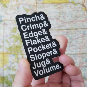 Rotsklimmen Hold Grips Sticker