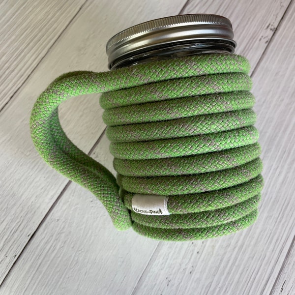 Jar Cozies UPCYCLED Rock Climbing Rope - MULTIPLE COLORS
