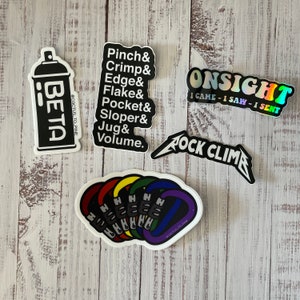 Rock Climbing Sticker Pack CHOOSE YOUR OWN image 4