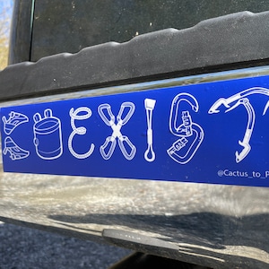 Coexist Rock Climbing Bumper Sticker