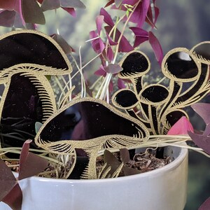 Mushroom Trellis Plant Set Acessorie - WOODEN or BLACK ACRYLIC imagem 7