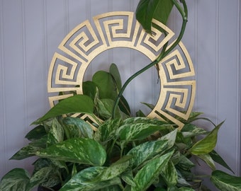 Greek Circle Plant Trellis - - Rubber coated stakes