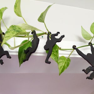 Monkey Silhouette Plant Decoration