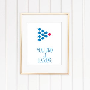 You Are a Leader: Kids Wall Art, Inspiring Kids Messages, Digital Download, Nursery Wall Art, Inspiring Art