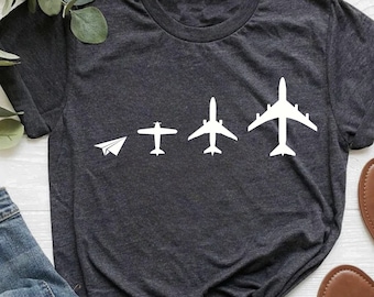 Aviation Shirt, Pilot Evolution Shirt, Airplane Pilot Gift, Flight Instructor Shirt, Gift For Pilots, Funny Pilot Flight Cadet Birthday Gift