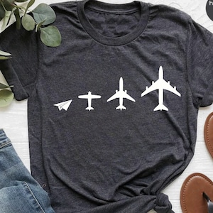 Aviation Shirt, Pilot Evolution Shirt, Airplane Pilot Gift, Flight Instructor Shirt, Gift For Pilots, Funny Pilot Flight Cadet Birthday Gift