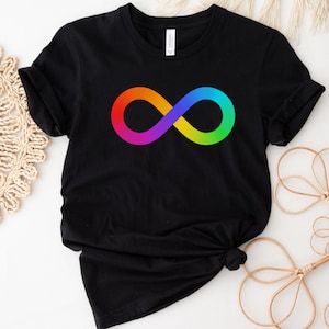 Autism Pride Awareness Shirt, RGB Infinity Symbol, Neurodiverse Gift, Autistic Pride tshirt, Mental Health, Mom Autism Parent, Rainbow Shirt