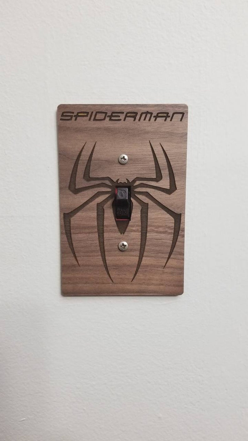 Spiderman light switch cover plate. Etsy