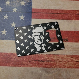TRUMP union stars credit card size beer bottle opener