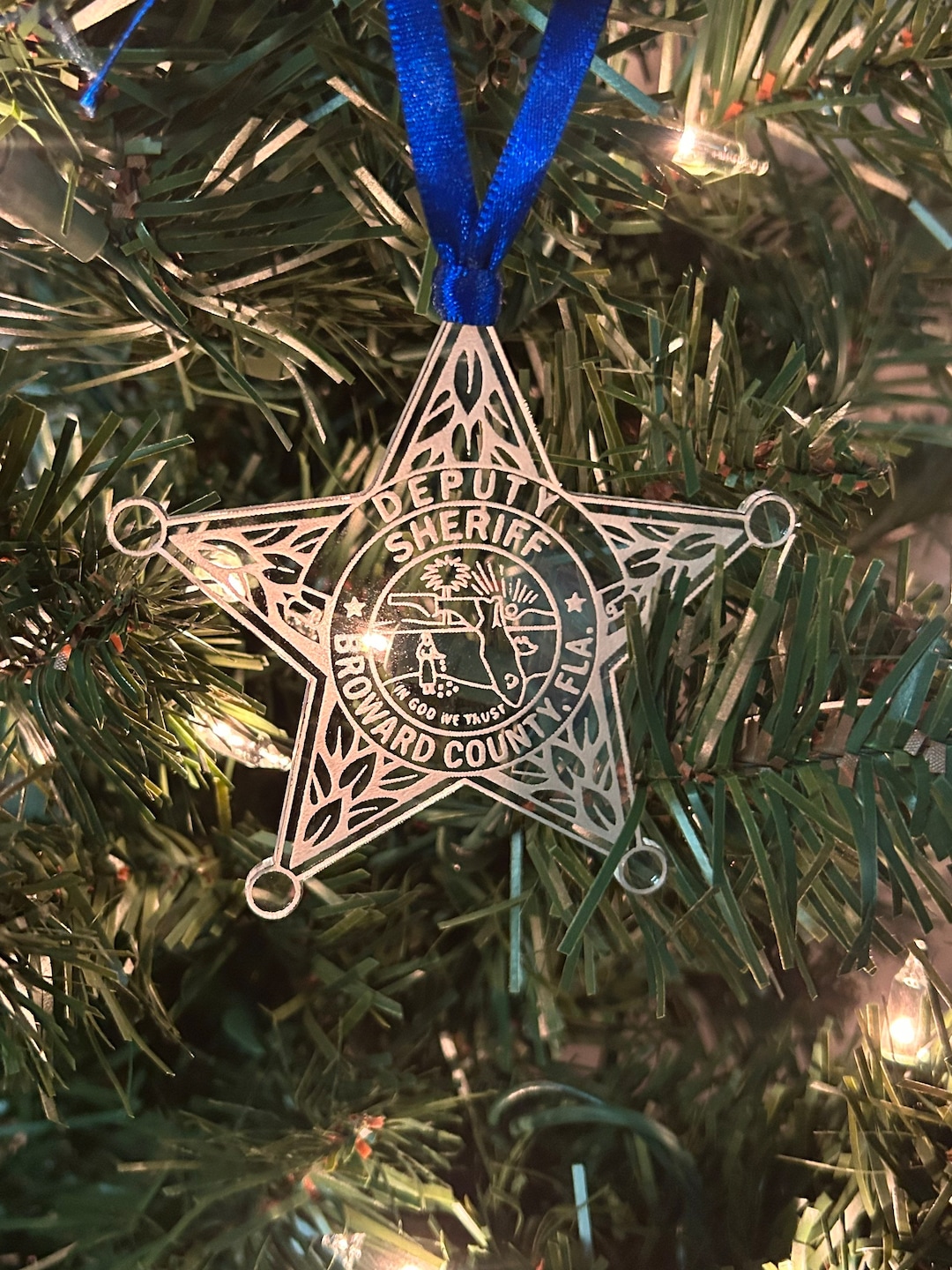 Broward County Sheriff Department Police Department Badge Christmas