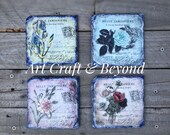 Handmade tile coasters
