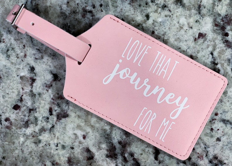 Love that Journey for Me Leather Luggage Tag image 6