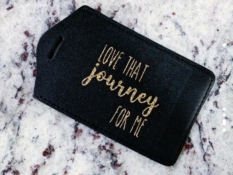 Love that Journey for Me Leather Luggage Tag image 7