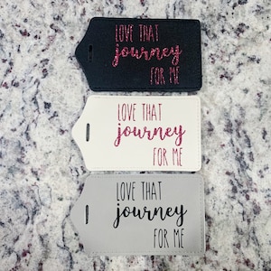 Love that Journey for Me Leather Luggage Tag image 2