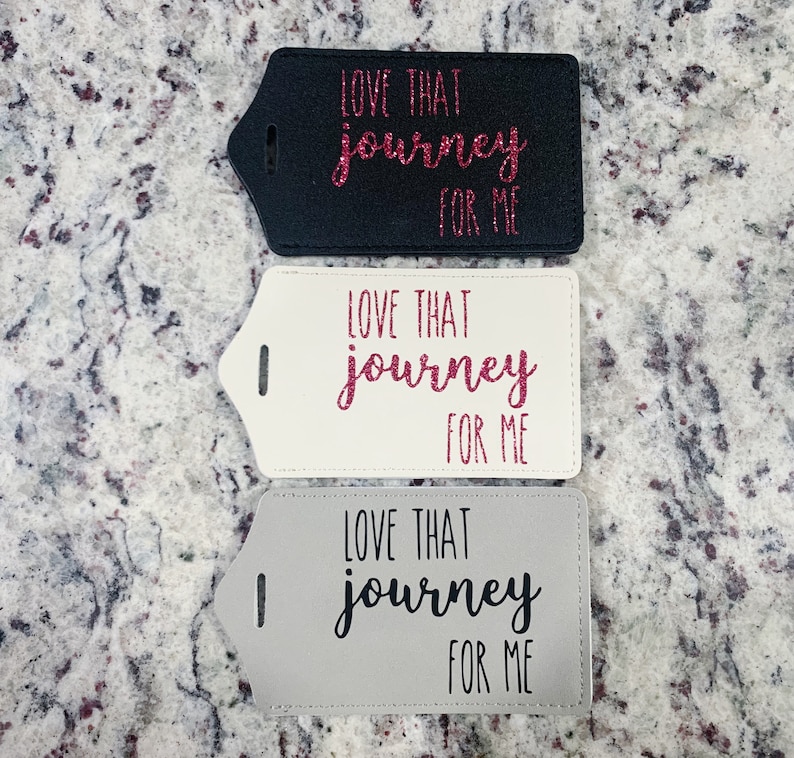 Love that Journey for Me Leather Luggage Tag image 2