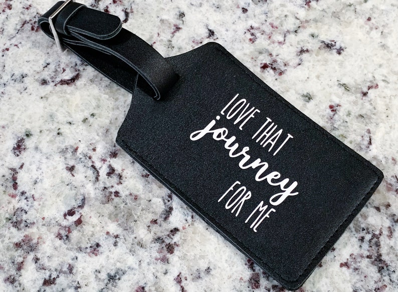 Love that Journey for Me Leather Luggage Tag image 1