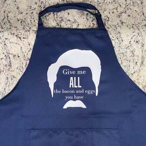 Ron Swanson Eggs and Bacon Kitchen Apron, Parks and Rec