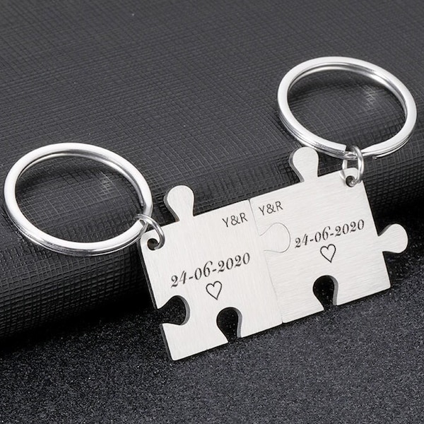 Puzzle Keychain Etsy