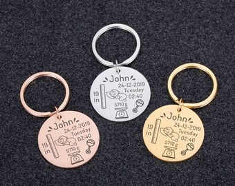 personalised baby keychain